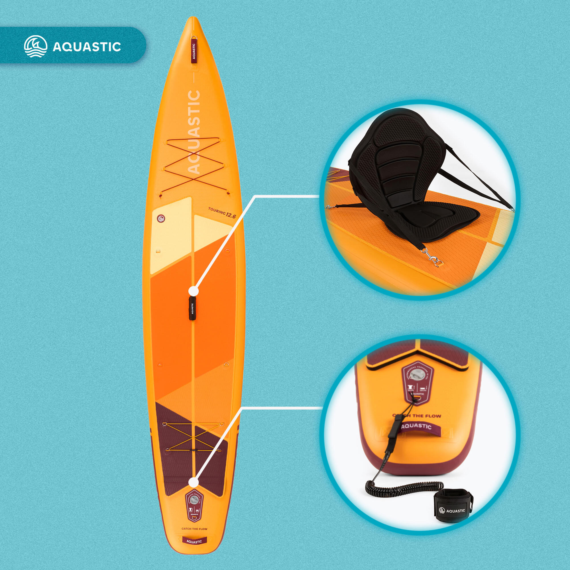 SUP-plank AQUASTIC Touring 12'6" 5/7
