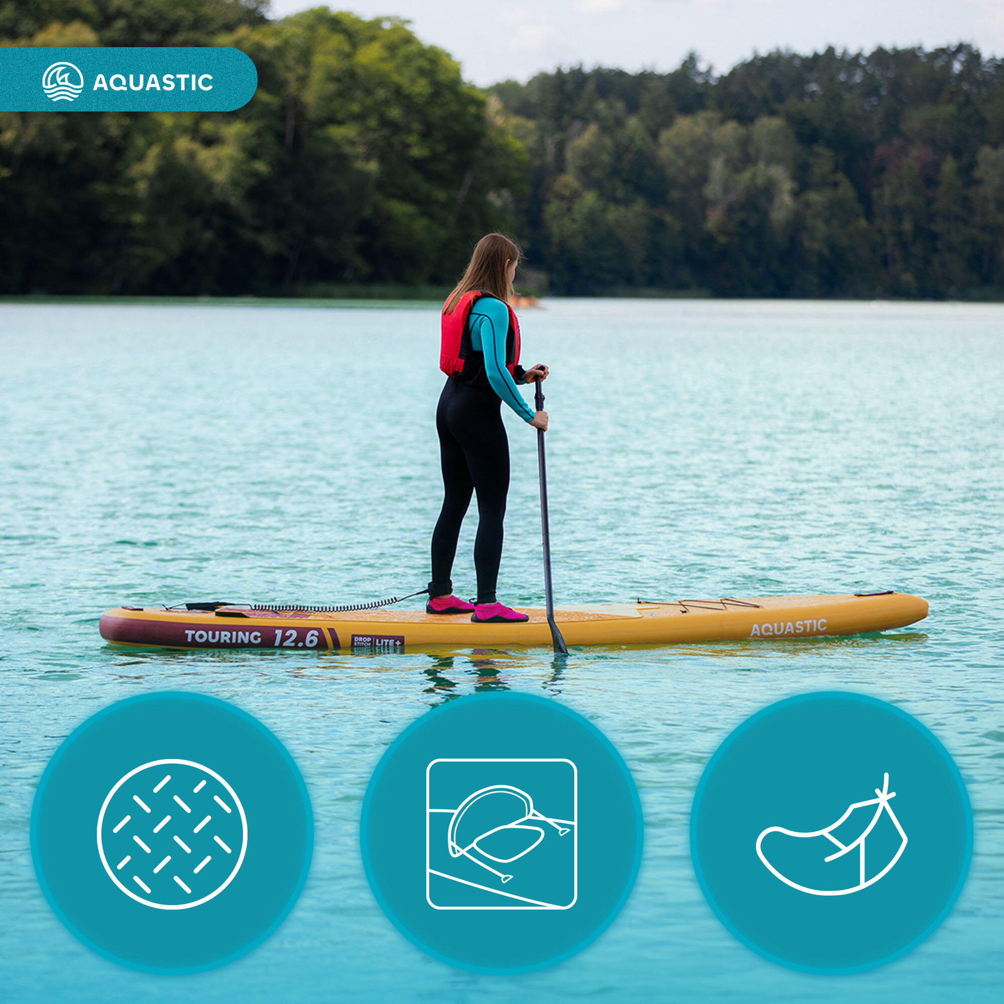 SUP-plank AQUASTIC Touring 12'6