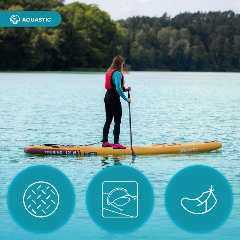 Placă SUP AQUASTIC Touring 12'6" Set cu scaun