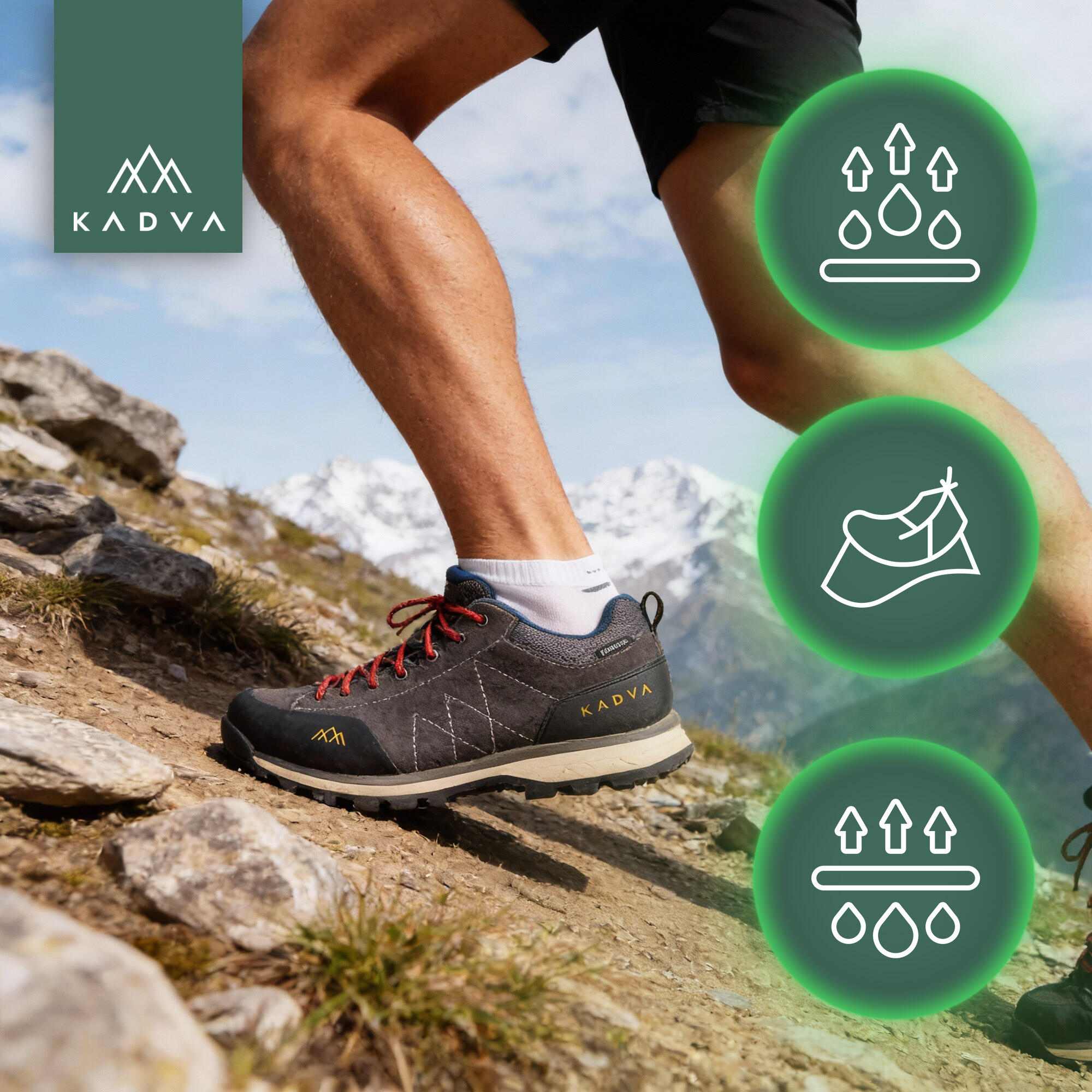 Meias KADVA Stride Coolmax Low Cut 2 pares 3/6