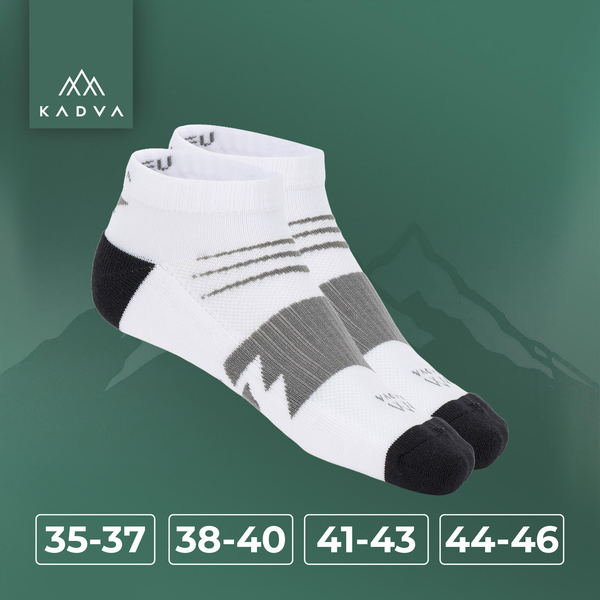 Meias KADVA Stride Coolmax Low Cut 2 pares 2/6