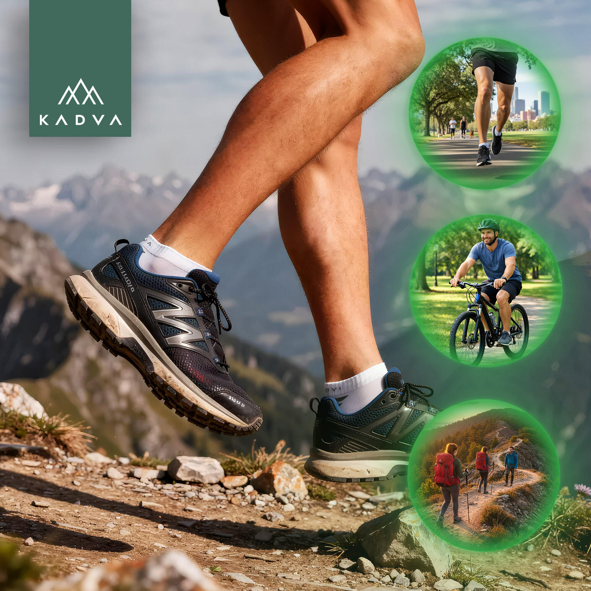 Meias KADVA Stride Coolmax Low Cut 2 pares 5/6