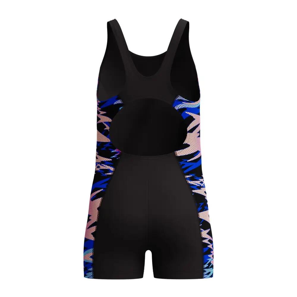 Speedo Girls Hyperboom Splice Muscleback Legsuit - Black/Pink 2/5