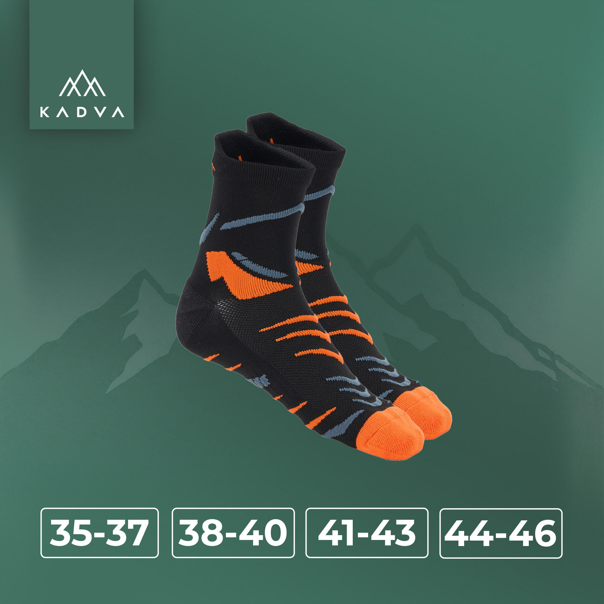 Meias KADVA Stride Coolmax 2 pares 2/6