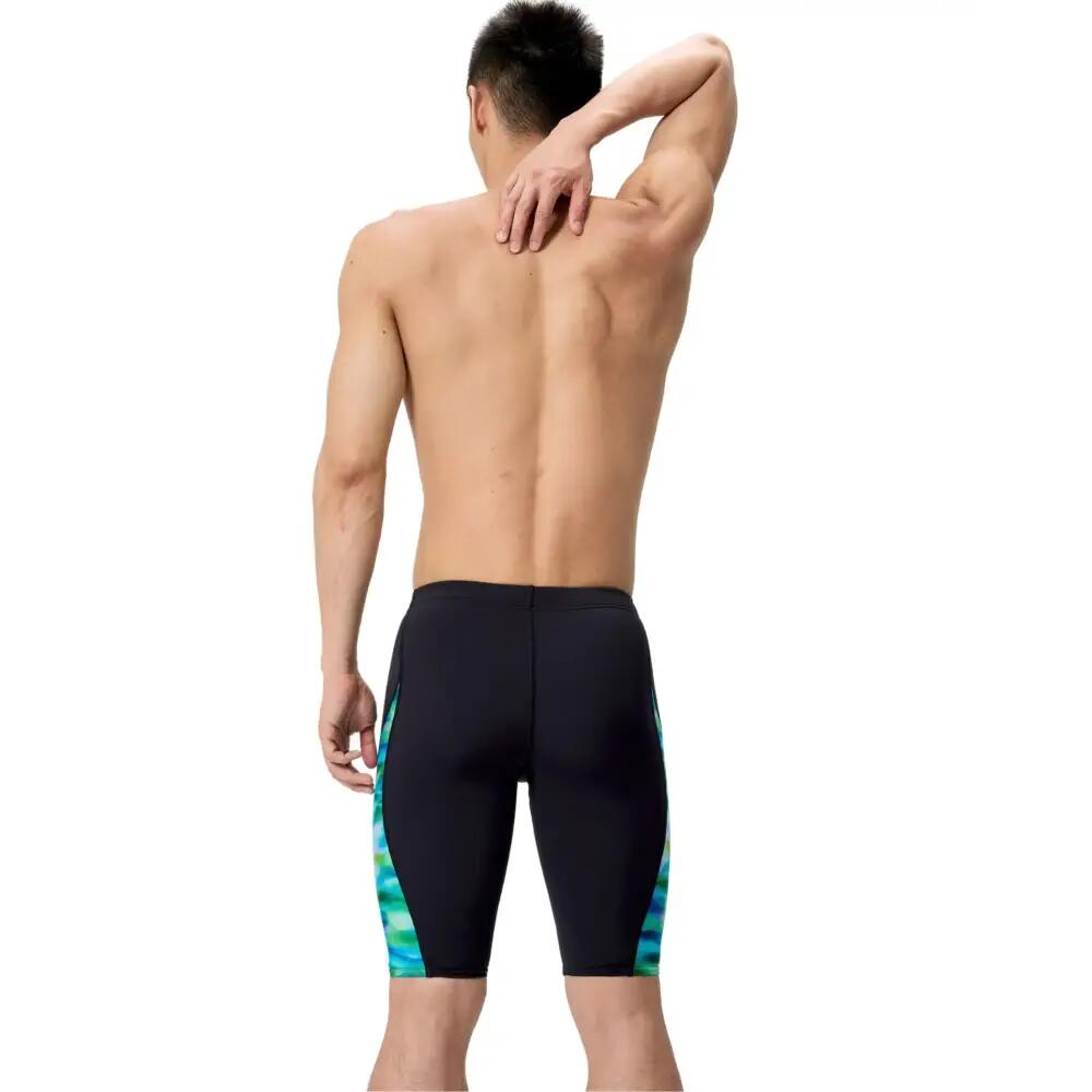 Speedo Herren Schwimmjammer Spliced Printed Schwarz/Grün 2/5