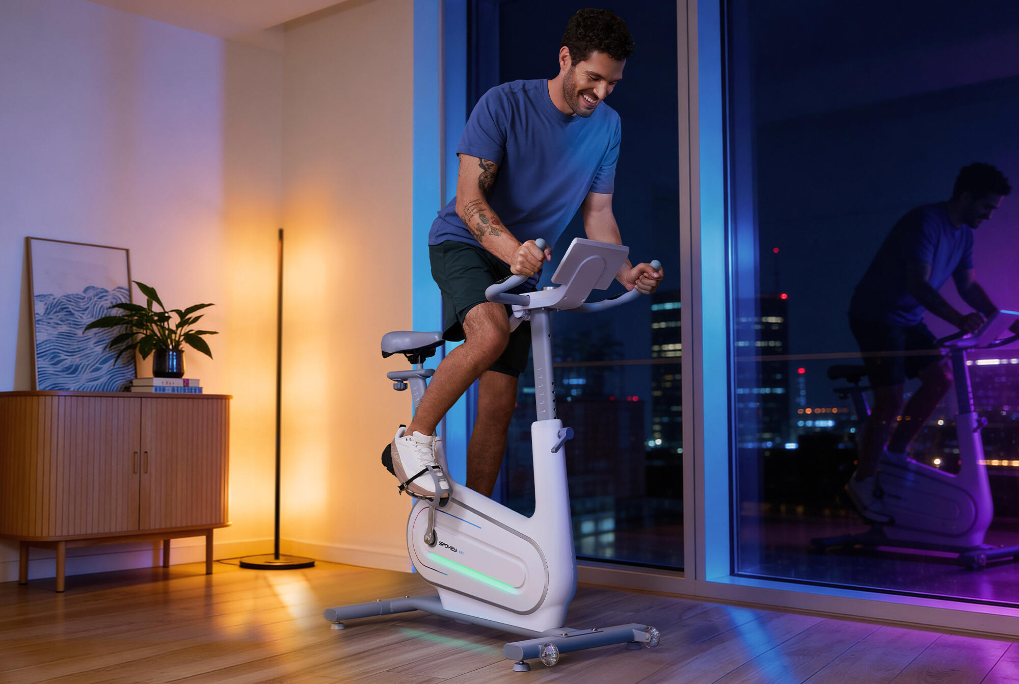 Rower treningowy elektromagnetyczny z podświetleniem Spokey Zen 4/7