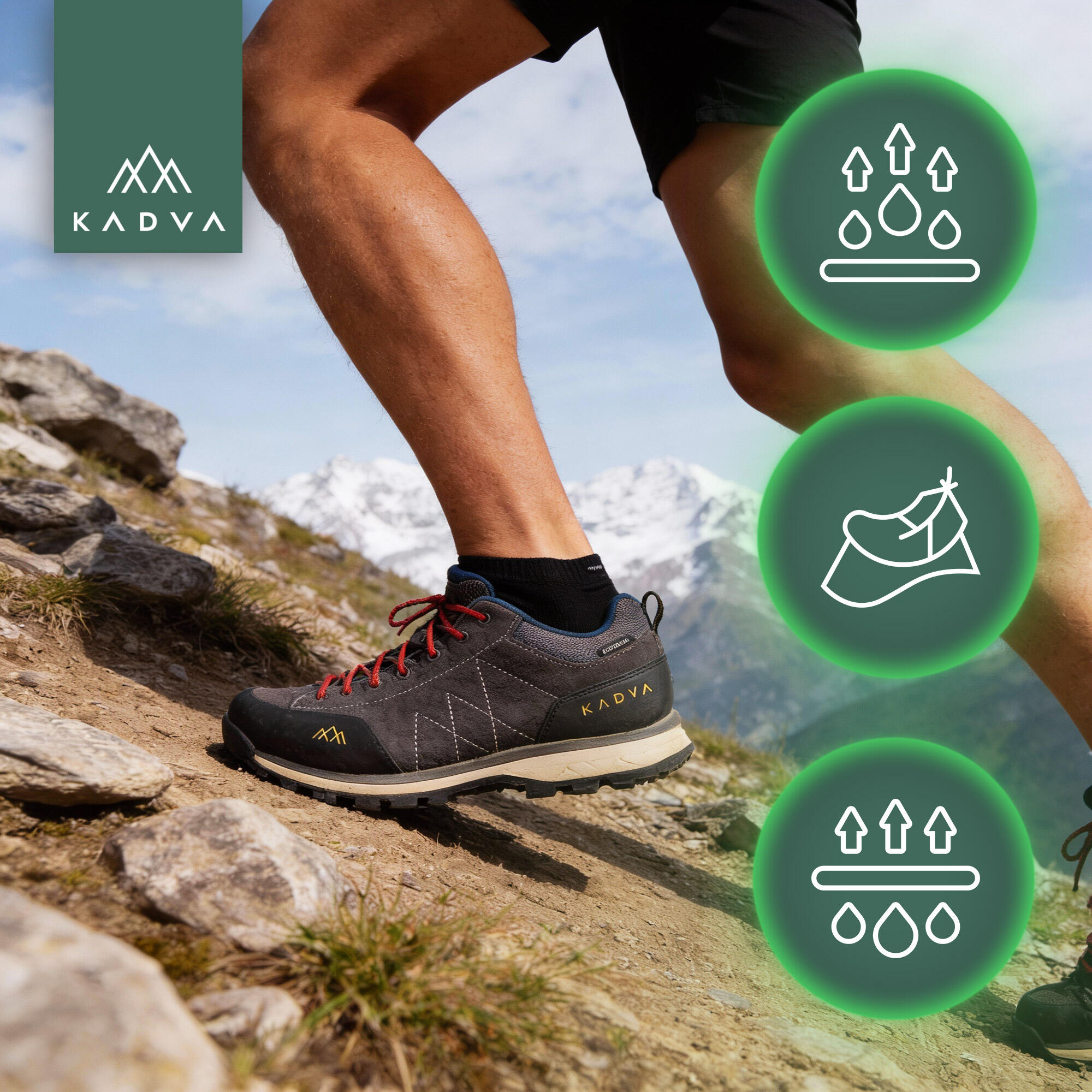 Meias KADVA Stride Coolmax Low Cut 2 pares 3/6