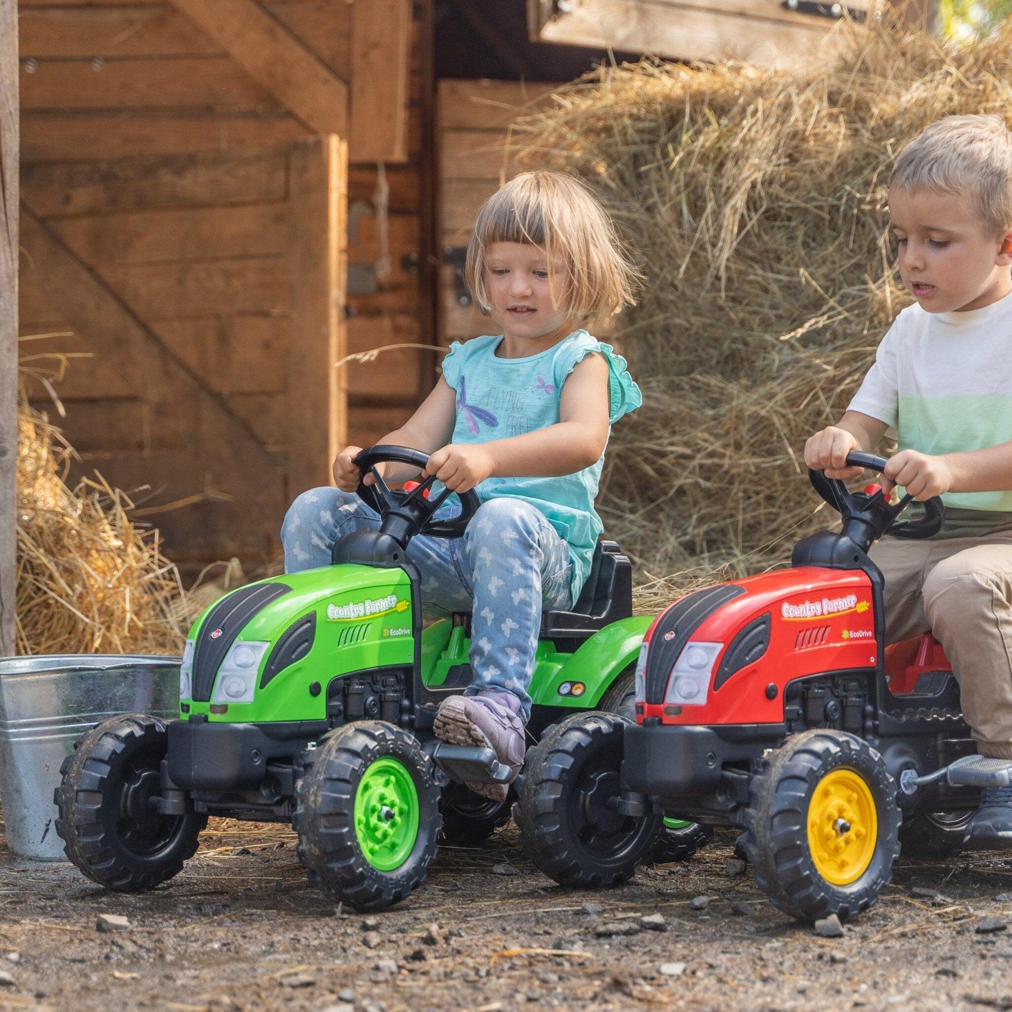 Falk Country Farmer Pedal Tractor with Trailer 2/5