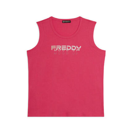 Débardeur en jersey avec le logo FREDDY et le lettrage « Mood Up »