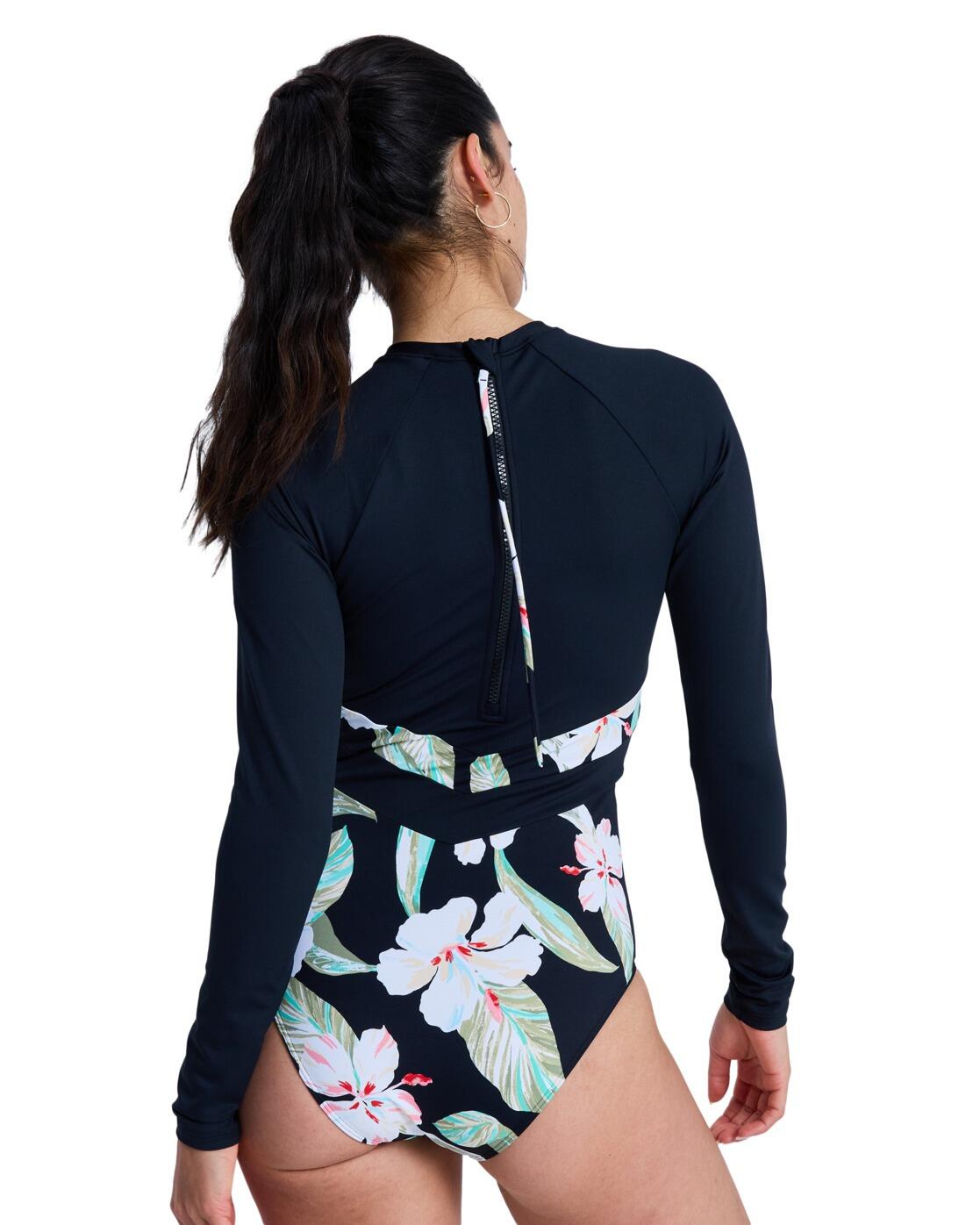 Maillot une pièce manches longues THE RIDER ZIPPED Noir Femme 2/4