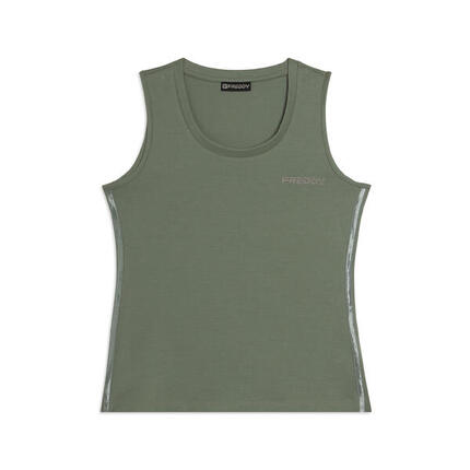 Débardeur régulier avec logo FREDDY et empiècements élastiques