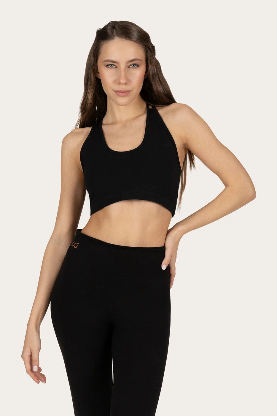 Brassière de yoga et pilates Lyrais – Noir Onyx 2/5