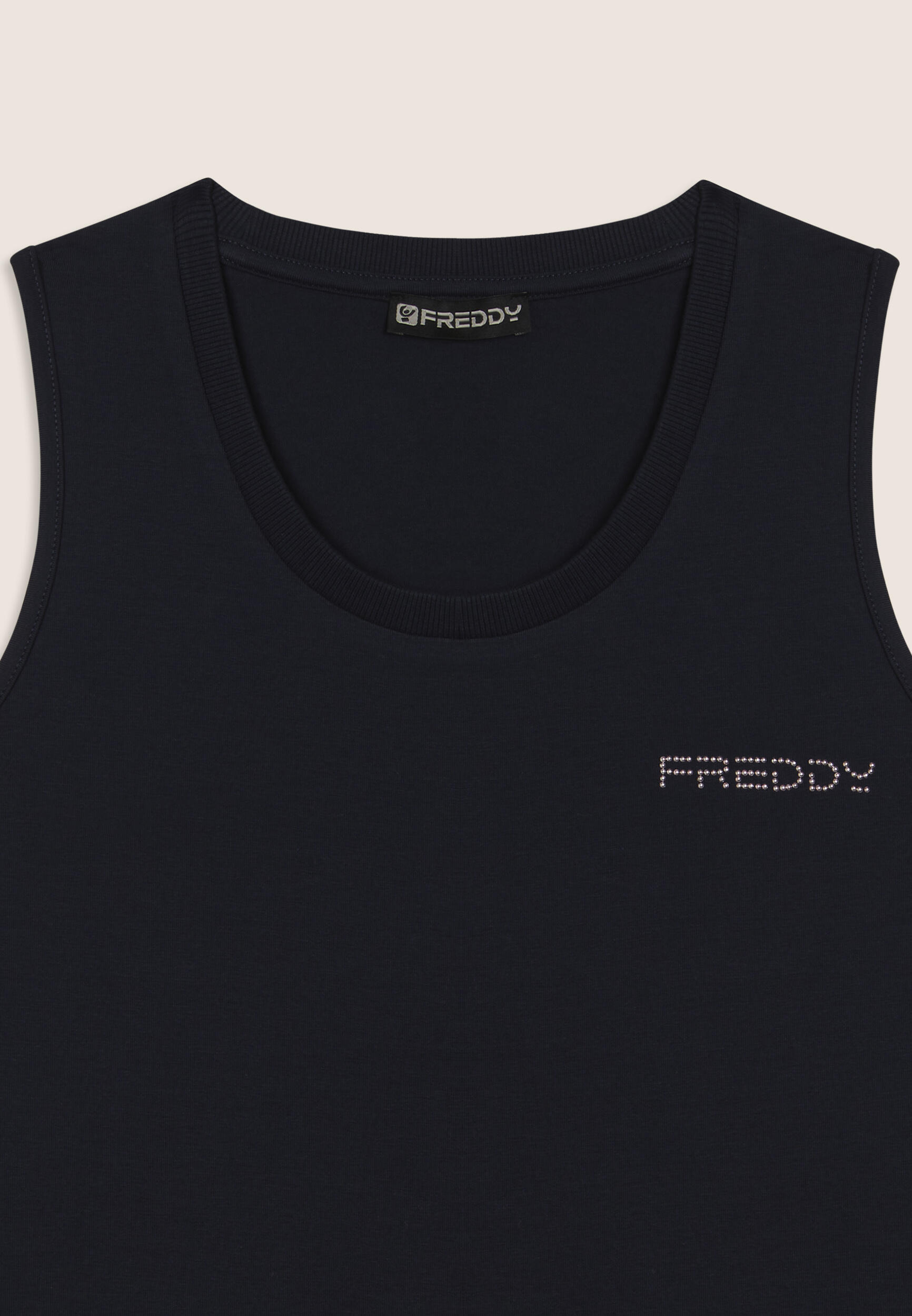 Canotta Regular con Logo FREDDY e Inserti Elastici 3/3