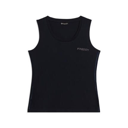 Débardeur régulier avec logo FREDDY et empiècements élastiques