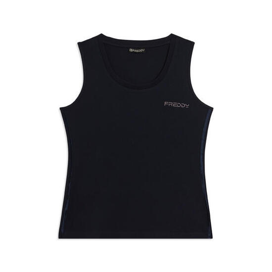 Canotta Regular con Logo FREDDY e Inserti Elastici