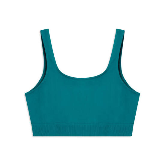 Brassière de sport sans coutures avec bande sous le buste côtelée