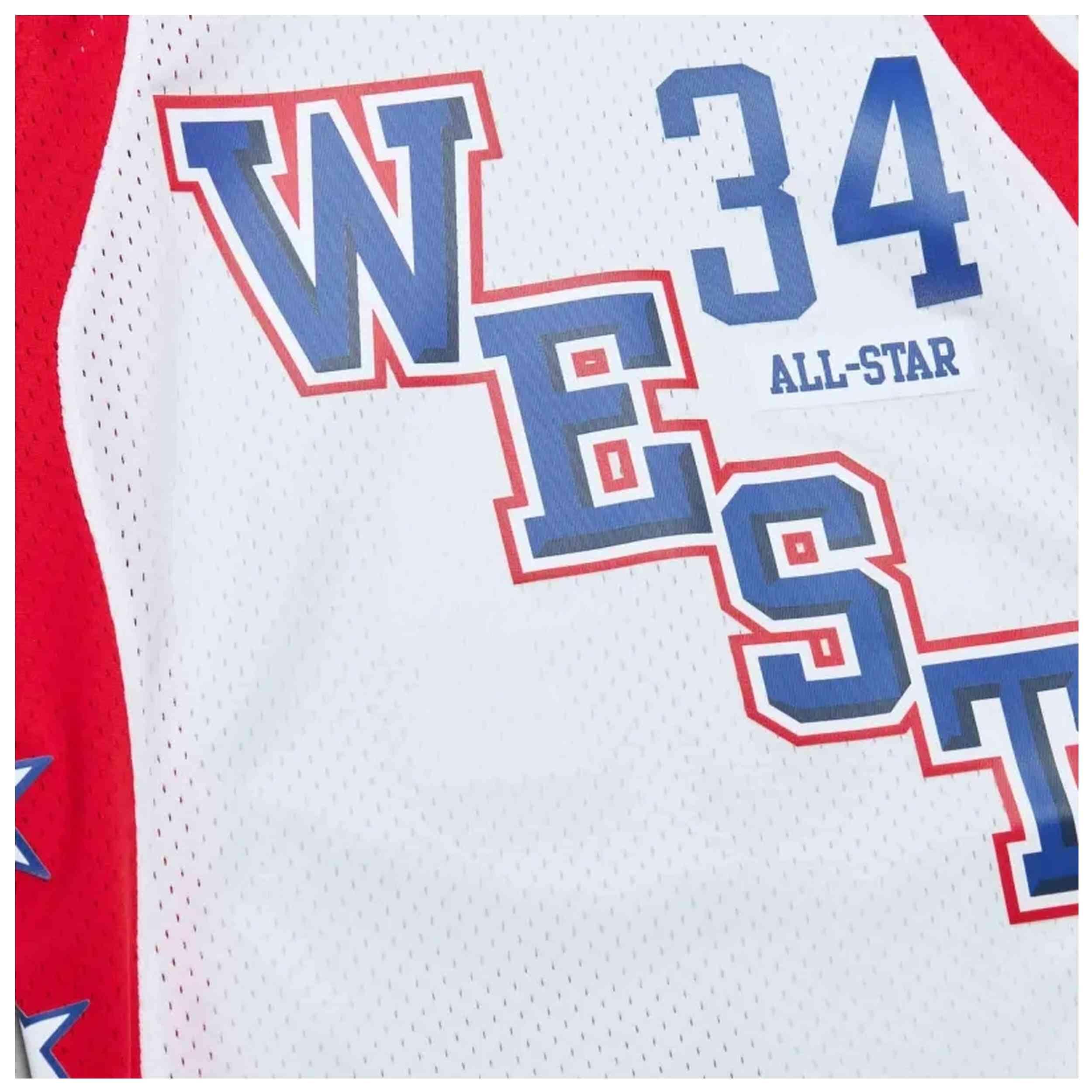 Camiseta de baloncesto Mitchell & ness modelo SMJY7085-ASW04SONWHIT para hombre 3/4