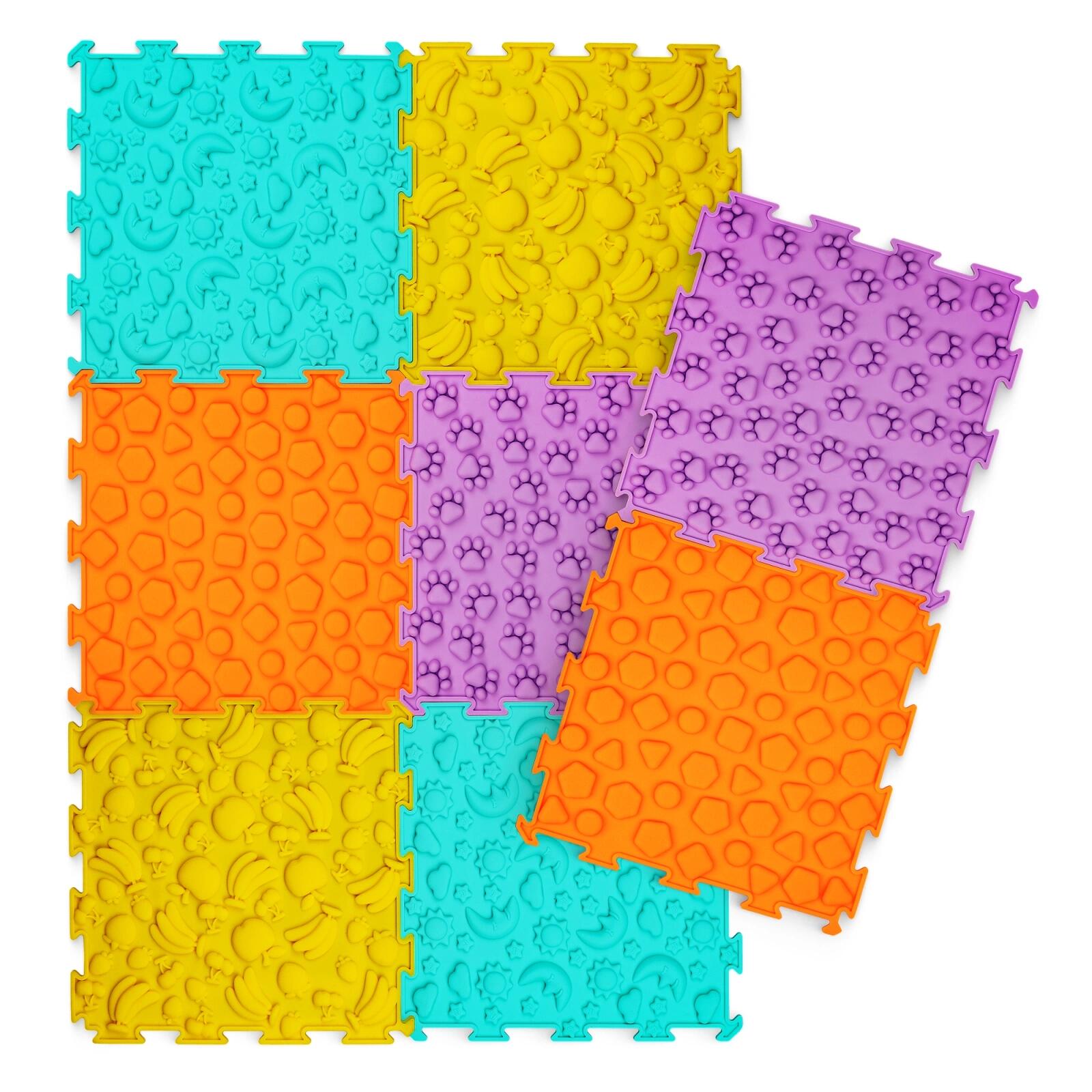 4FIZJO Sada senzorických puzzle podložek 24 × 24 × 1 cm