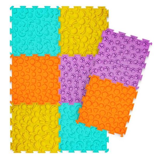 Ortopedyczna mata sensoryczna puzzle dla dzieci 8 szt. - 4FIZJO
