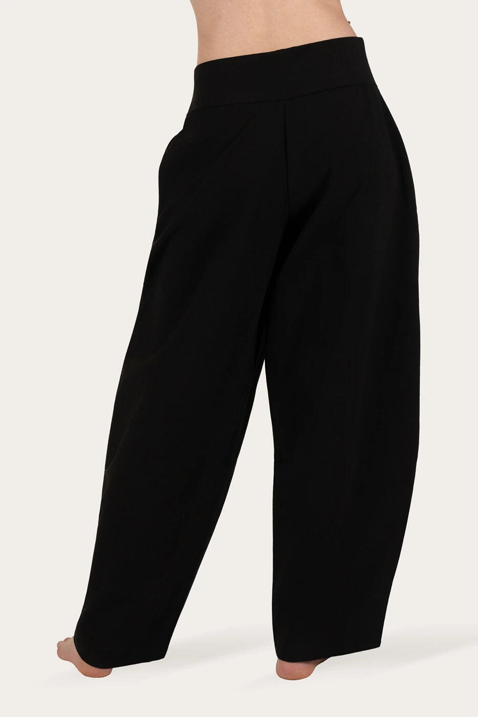 Pantalon de yoga & méditation Dhara – coupe barrel, Noir Onyx 3/5