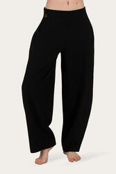 Pantalon de yoga & méditation Dhara – coupe barrel, Noir Onyx