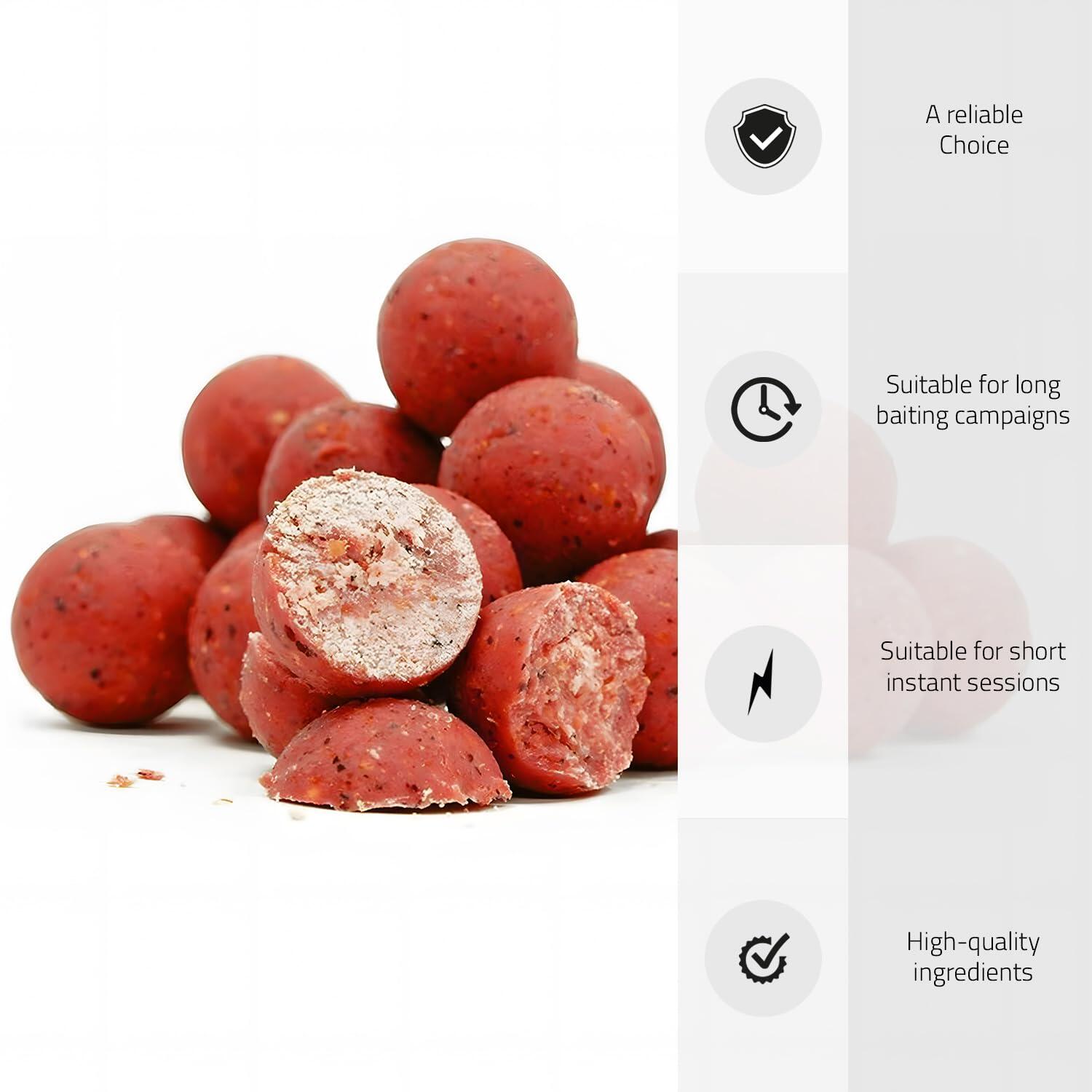 Tasty Baits Aardbei Boilie 20mm 10kg 5/6