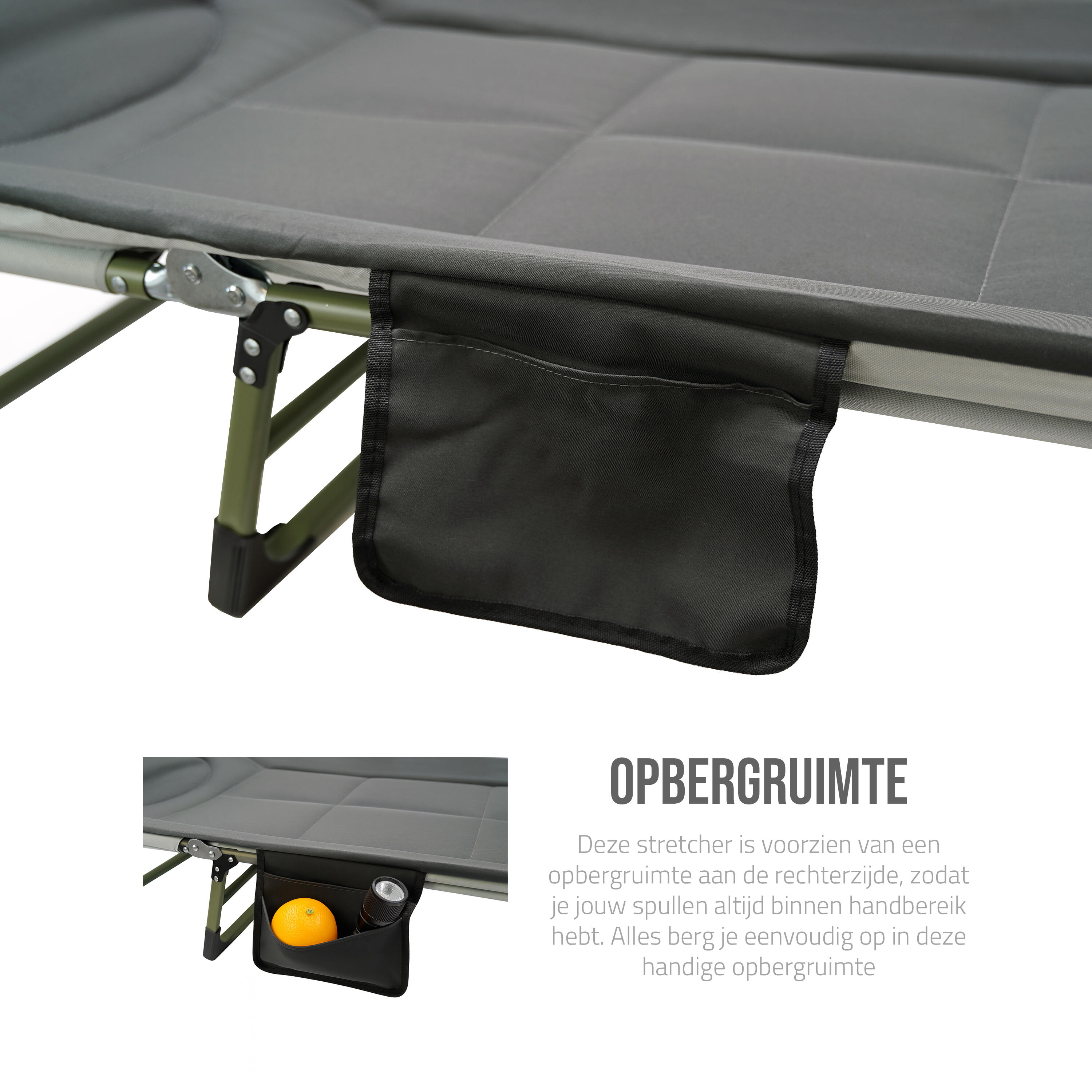 Karper Bedchair Verstelbaar 8-Poots 195x65cm Groen 2/7