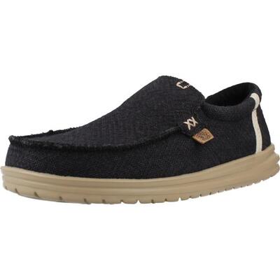 Scarpe da uomo Hey Dude Mikka in iuta nere.