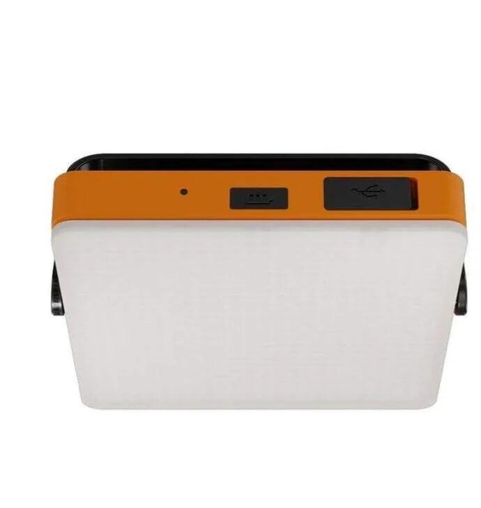 Luce LED solare portatile con power bank, USB-C, gancio e magnete 2/6