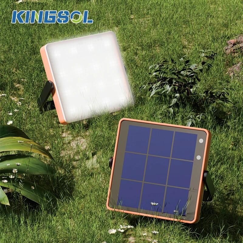 Luce LED solare portatile con power bank, USB-C, gancio e magnete 6/6