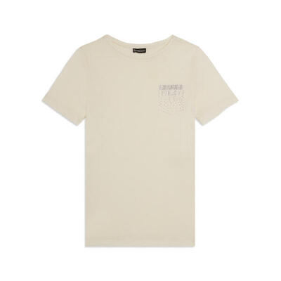 T-shirt manica corta con strass a forma di taschino FREDDY