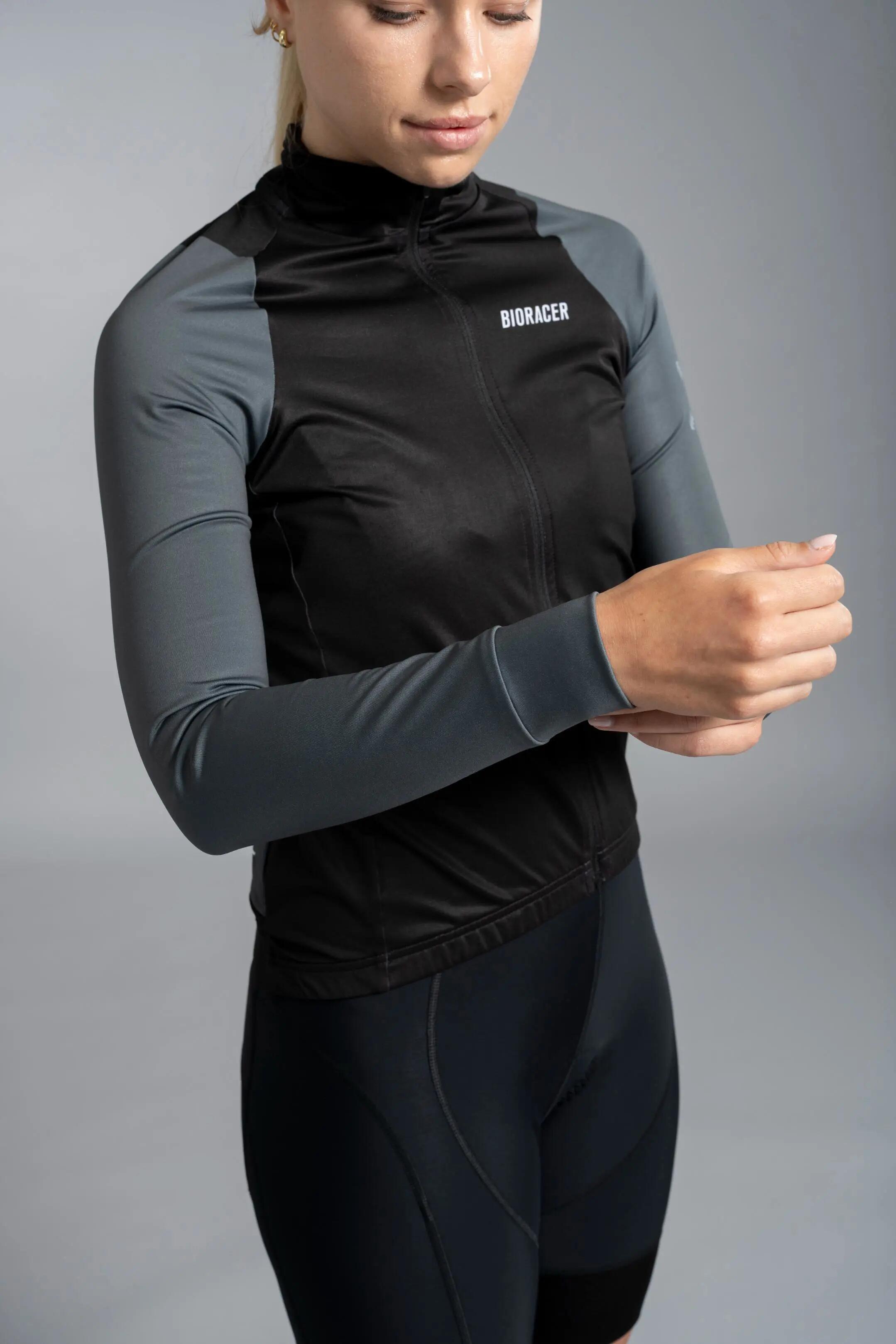 Fahrradjacke Damen Leicht Atmungsaktiv Wasserabweisend Tempest Light Schwarz 7/7