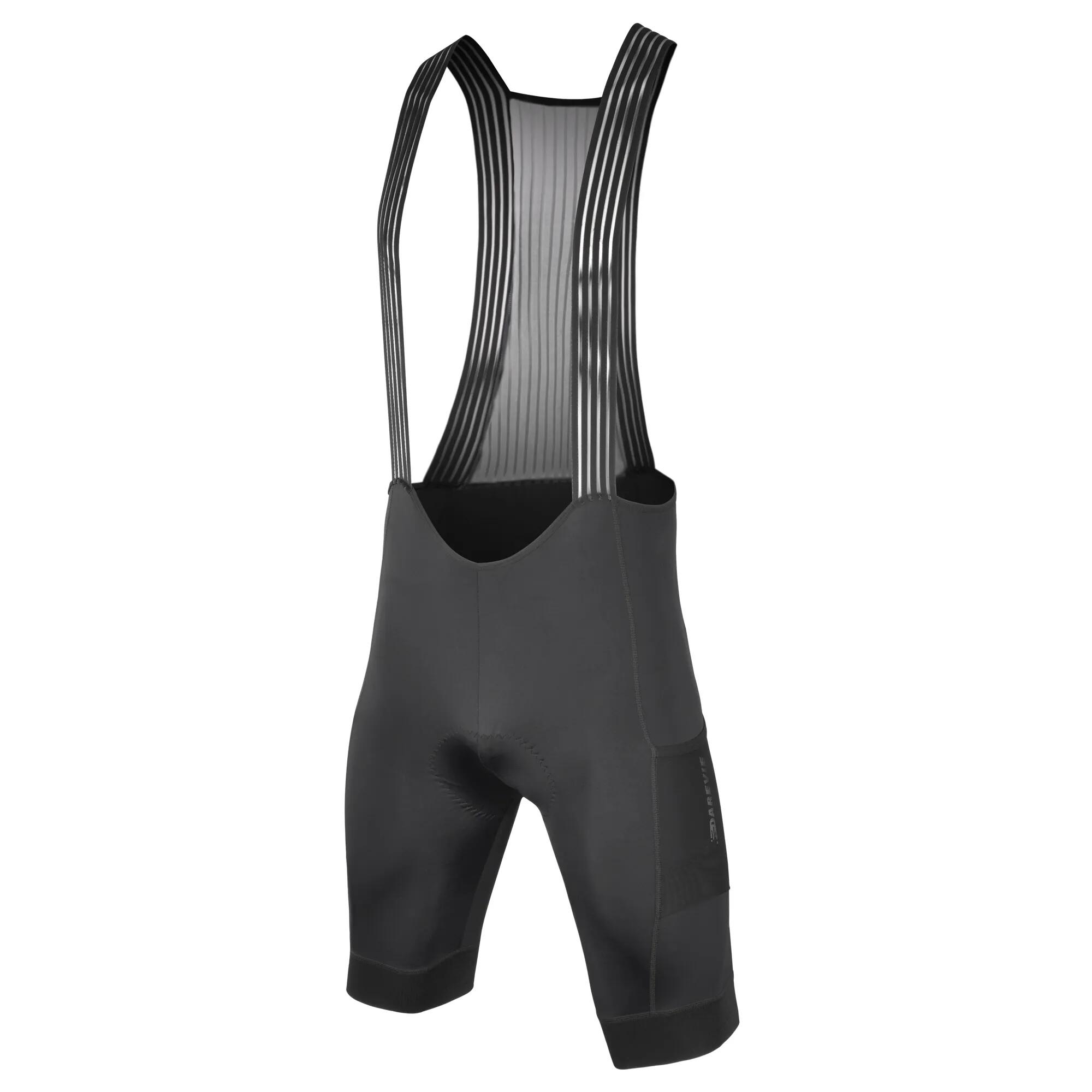 Darevie - Cuissard Cargo À Bretelles Noir Avec Poches Latérales - Collant De Vélo Avec Bretelles - Noir - 40 M - Decathlon