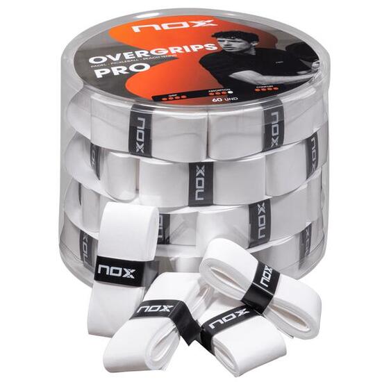 JAR 60 PCS. OVERGRIPS NOX PRO PLAIN WHITE
