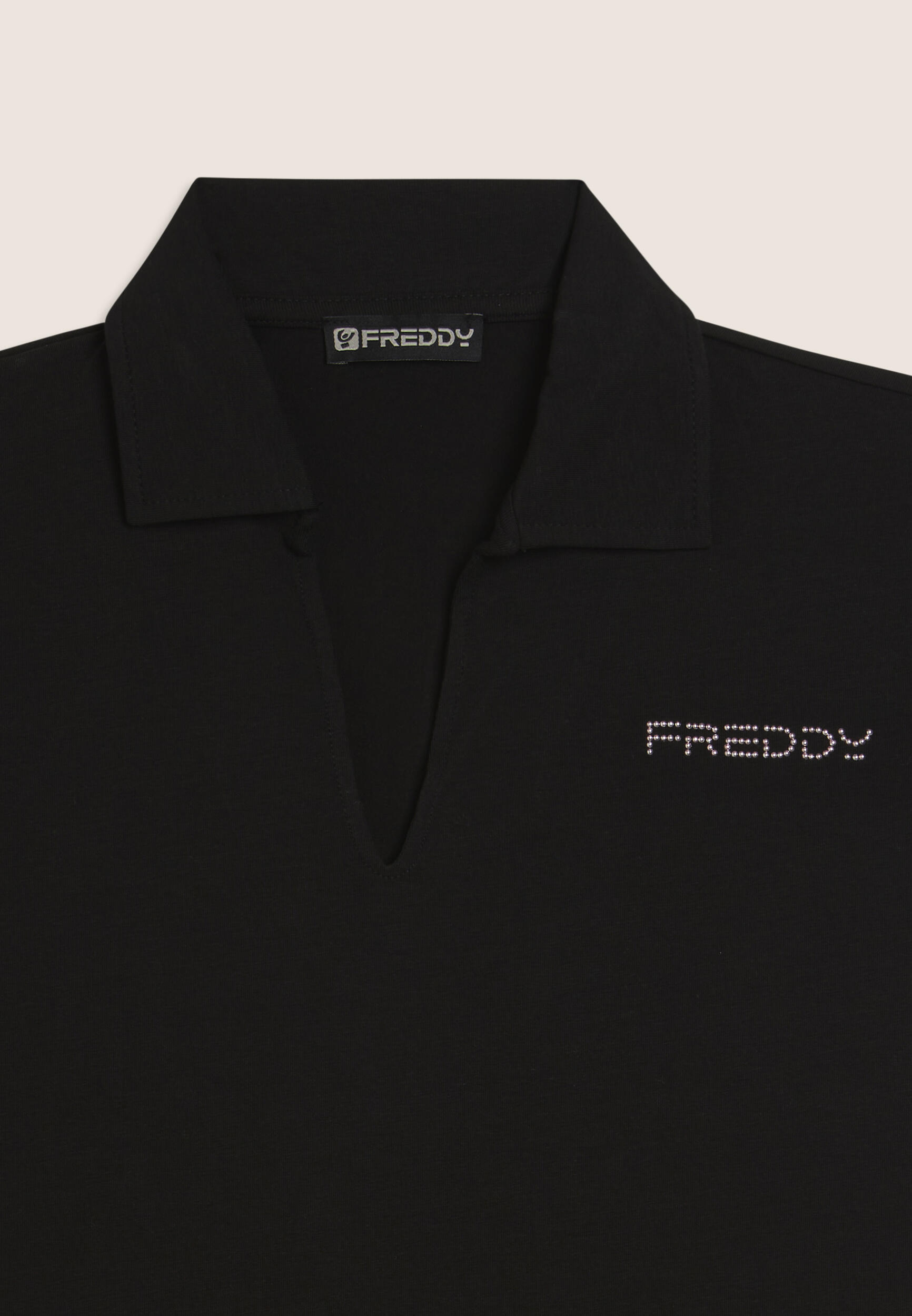 T-shirt à manches courtes avec col en V et col chemise 3/3