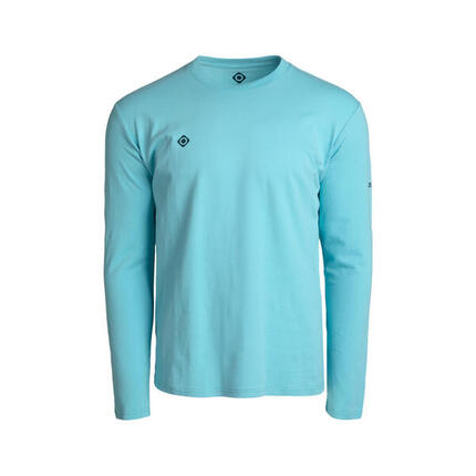 BRIANES Męska koszulka z długim rękawem i okrągłym dekoltem na co dzień