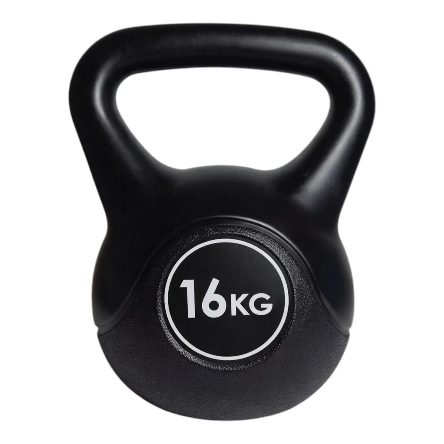 Kettlebell gantera sferica cu maner Vulkan® 16kg , Negru