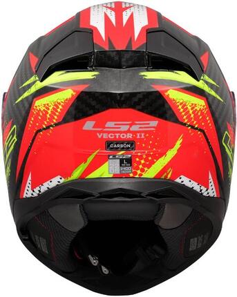Casque intégral LS2 FF811 Vector II Carbon Tantic XL rouge/jaune