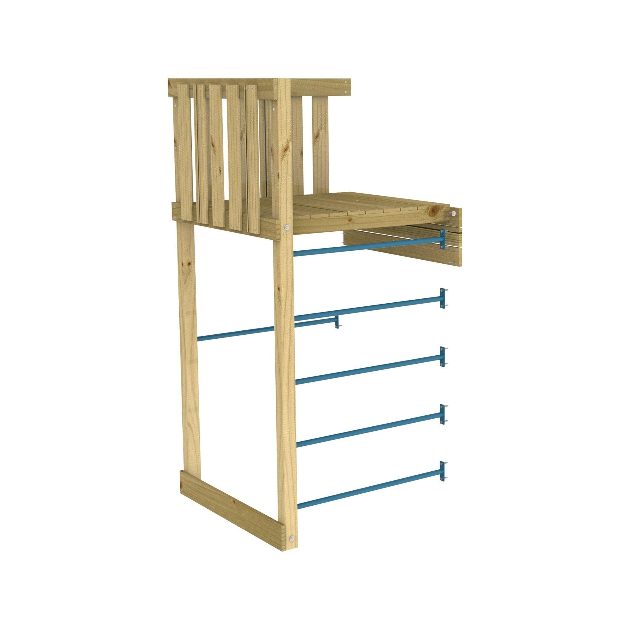 Plattform mit Leiter (150 cm) SKYWOOD Braun H150cm 2/5