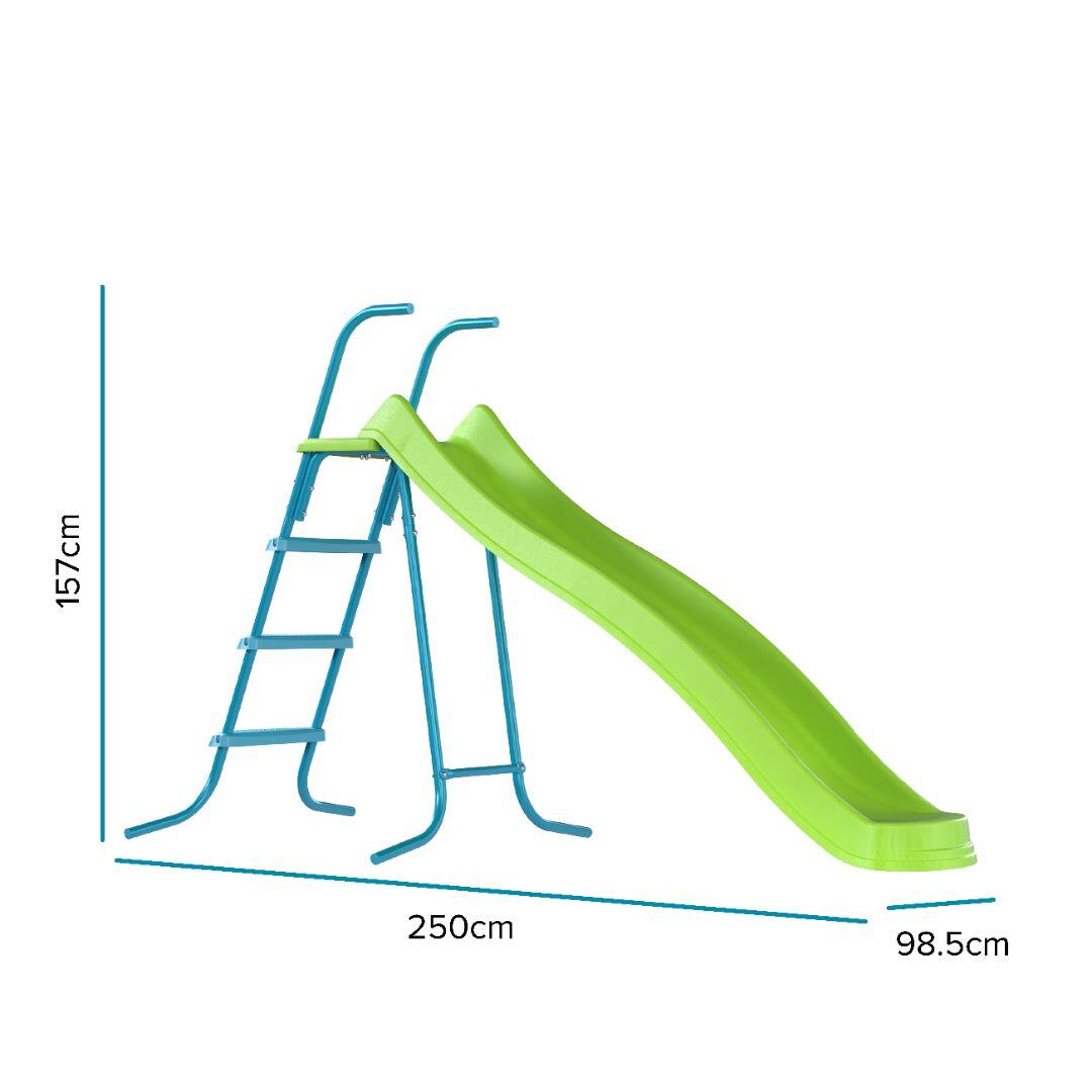 Rutsche mit 4 Stufen  Grün 220 cm 5/5