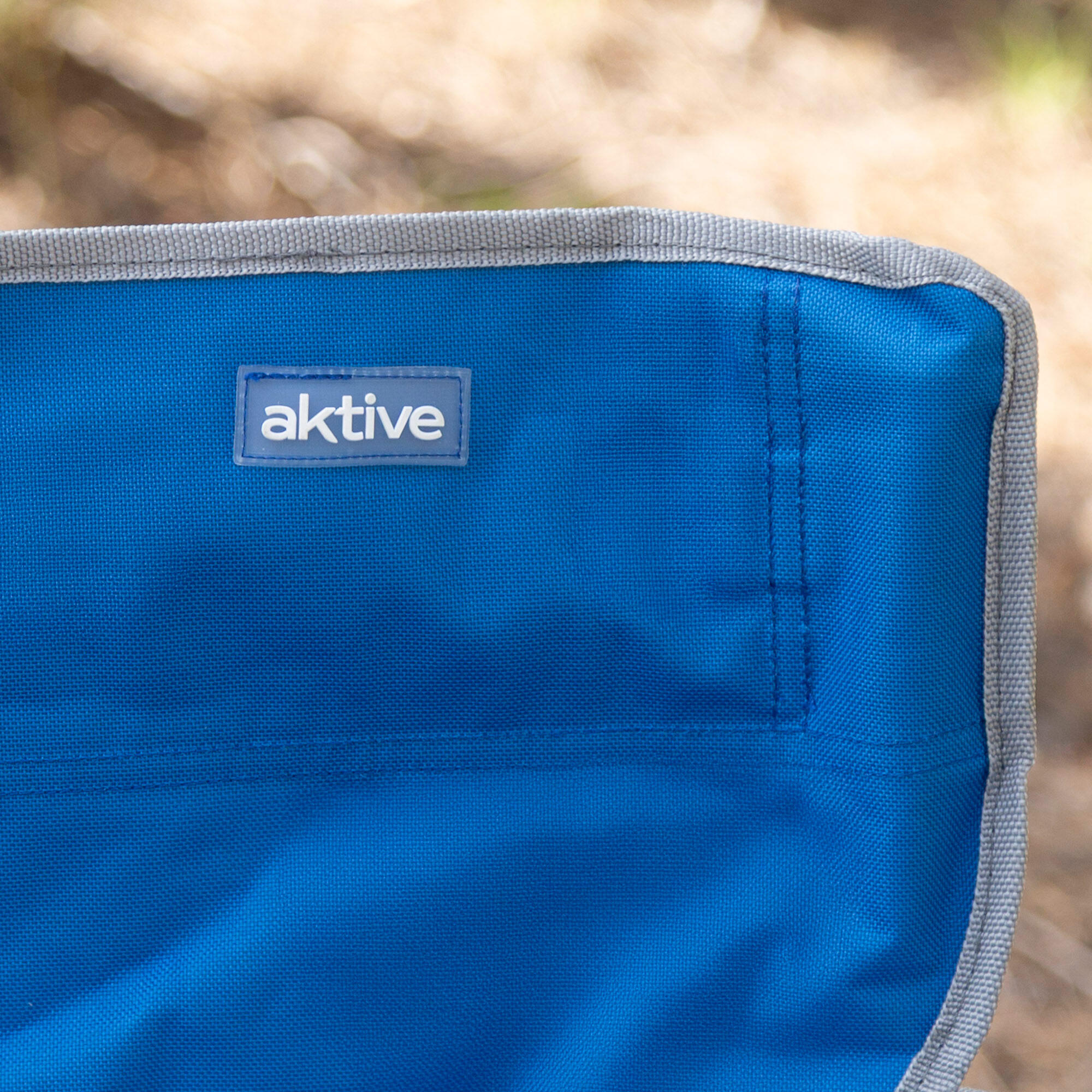 Aktive Sedia da campeggio pieghevole blu con portabicchieri 7/7