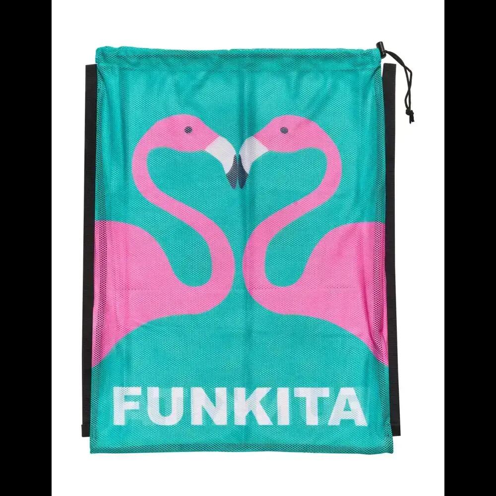 Funkita Go Flamingo! Mesh Gear Bag - Mint Green