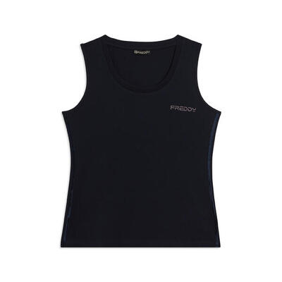 Canotta Regular con Logo FREDDY e Inserti Elastici