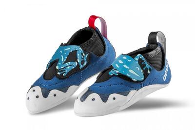 Scarpone da arrampicata bambino Ocún Ribbit blu microfibra