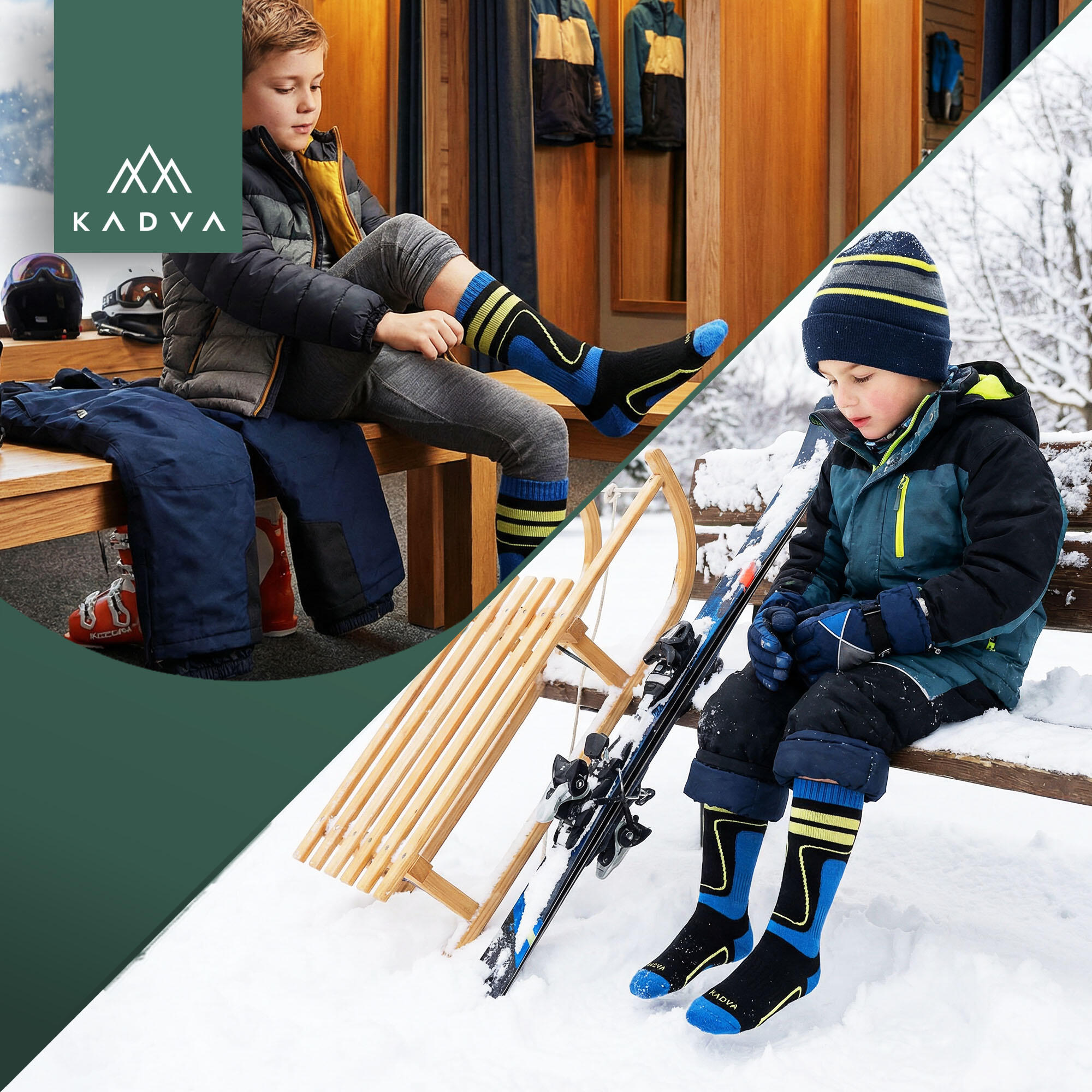 Chaussettes de ski enfant KADVA Woolan Jrb 6/7