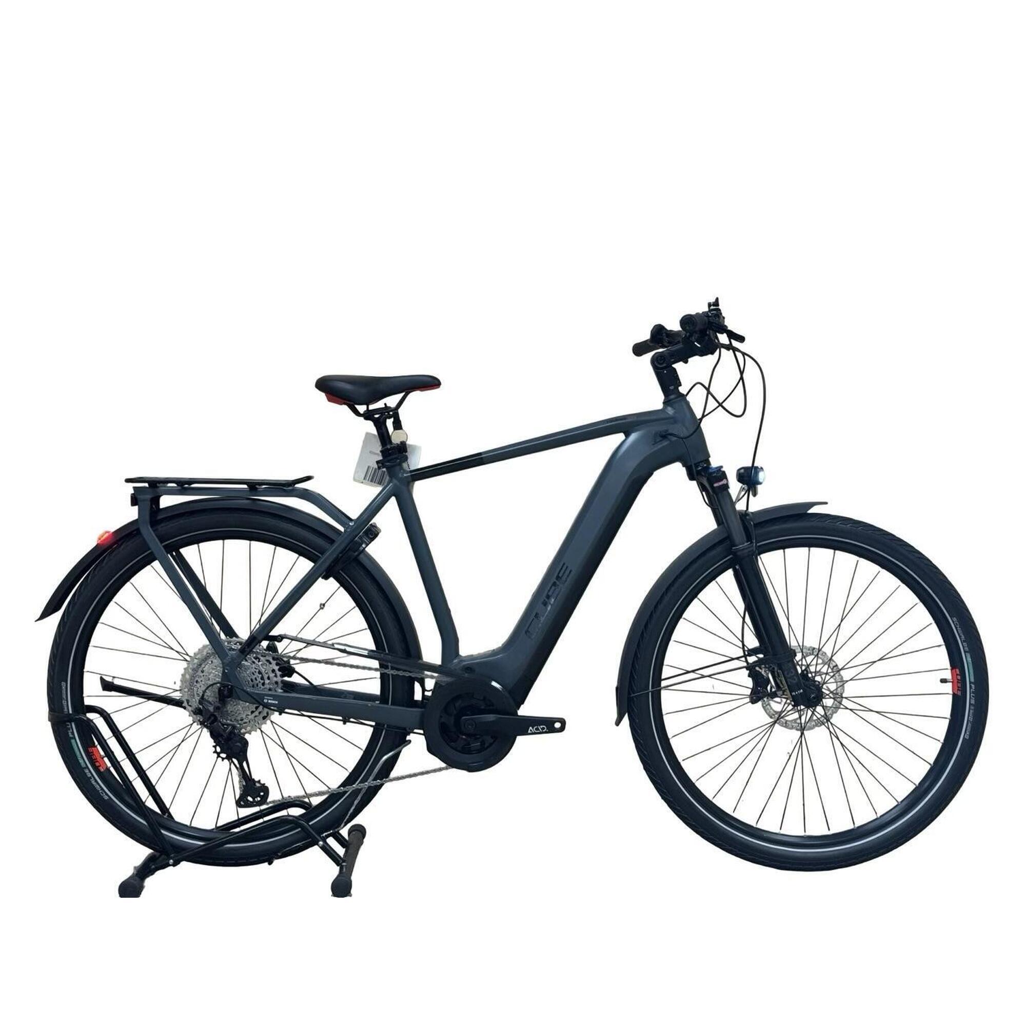 Cube - Reconditionné - Vélo Électrique Cube Touring Hybrid Exc 625 Xt - Comme Neuf - Vélo Ville - Gris|noir - 58 Cm - Decathlon