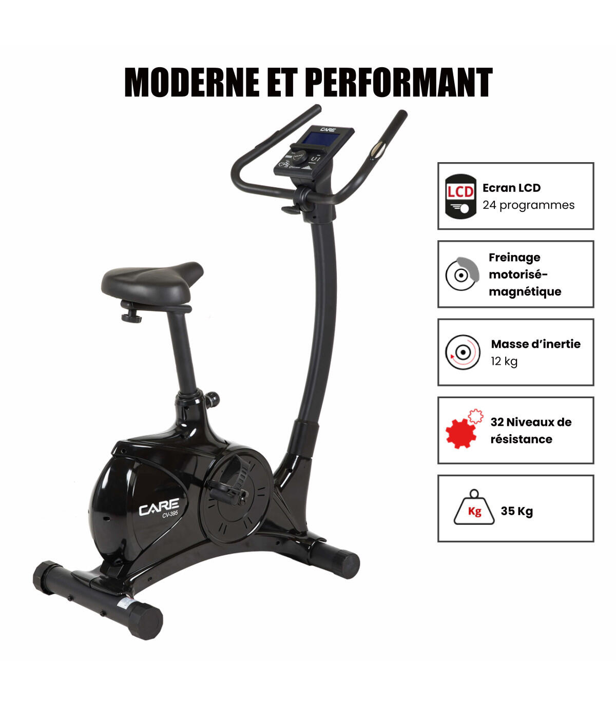 Heimtrainer - CARE - CV-395 Ergometer und verbunden 3/8