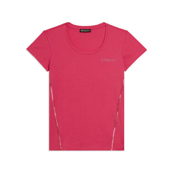T-shirt Manica Corta con Logo FREDDY e Inserti Elastici