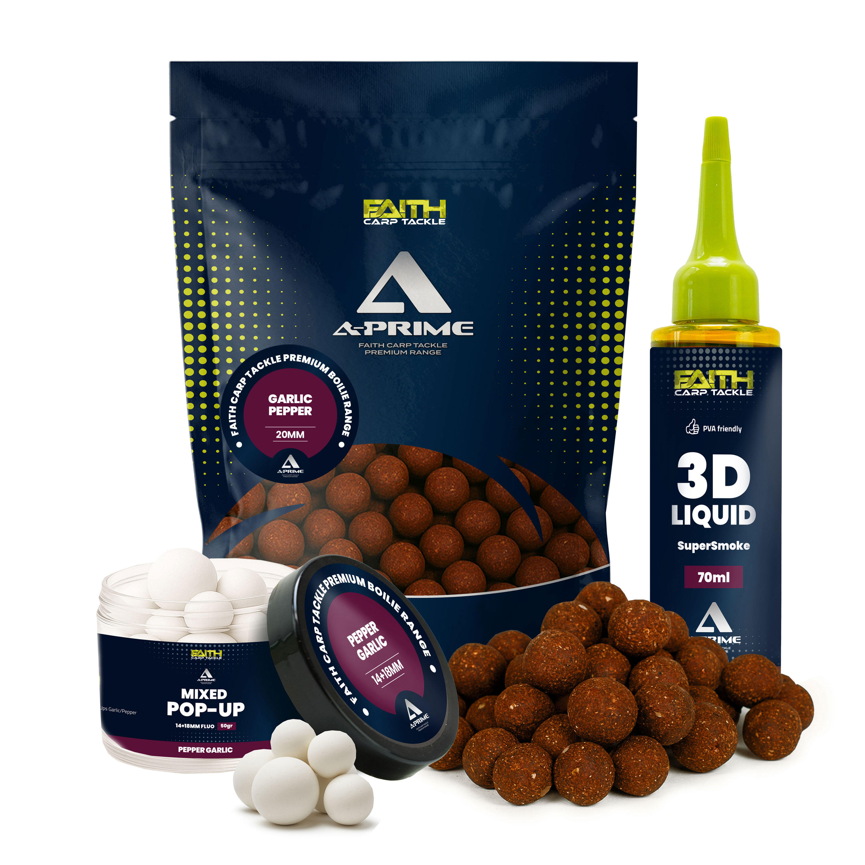 Faith Carp Tackle - Pack Bouillettes A-prime Garlic Pepper - Bouillette - Marron|rouge - 5 Kg - Decathlon