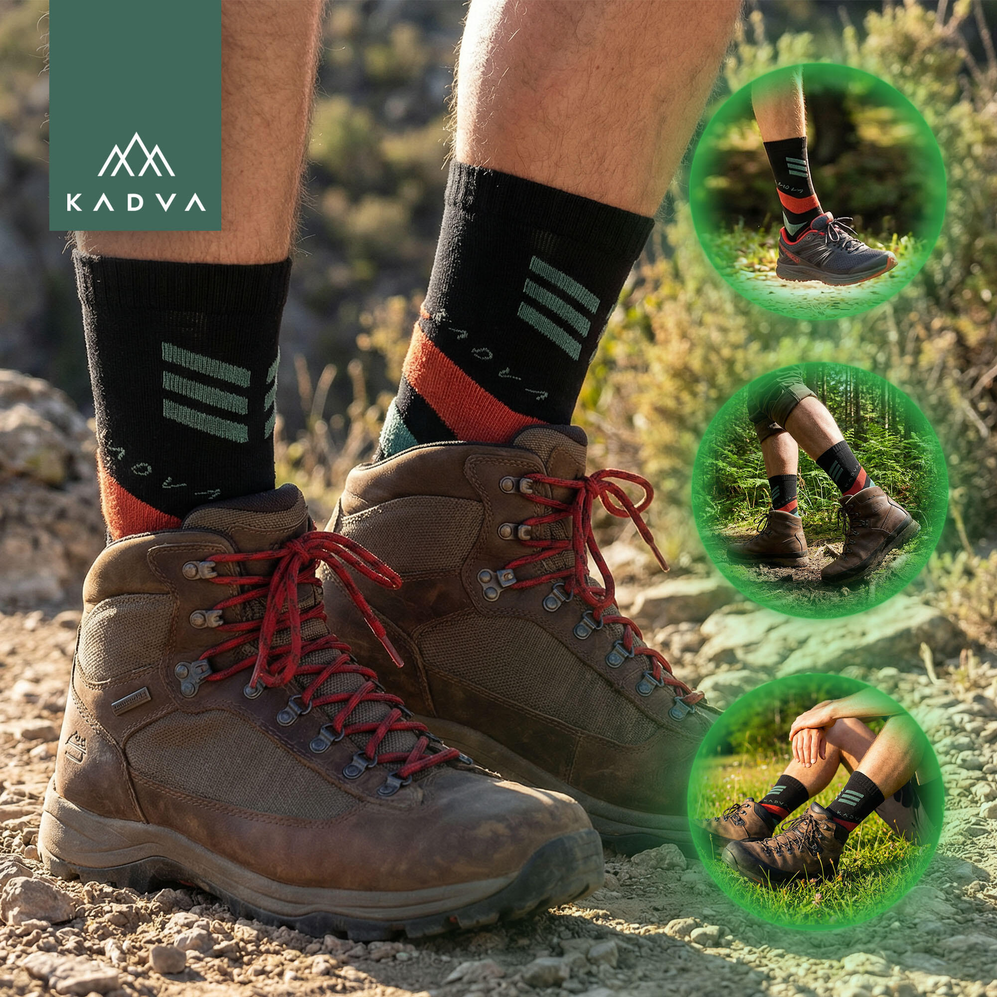 Meias KADVA Stride Coolmax 2 pares 5/6